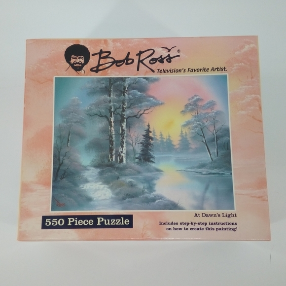 NIB Bob Ross At Dawn's Light 550 Piece Puzzle New in Box Pressman Painting Art - Picture 8 of 8